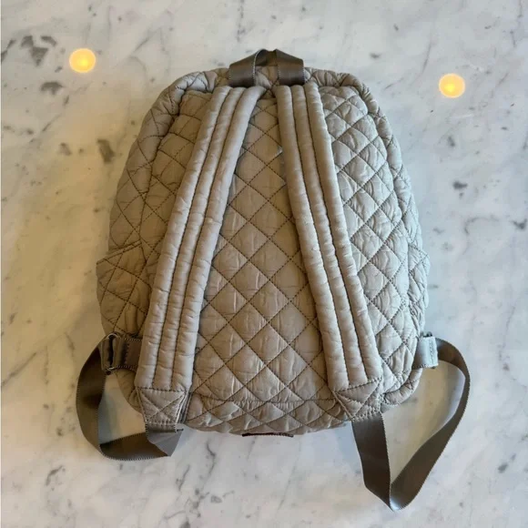 Preowned MZ Wallace Light Gray Quilted Mini Backpack - Picture 5 of 7
